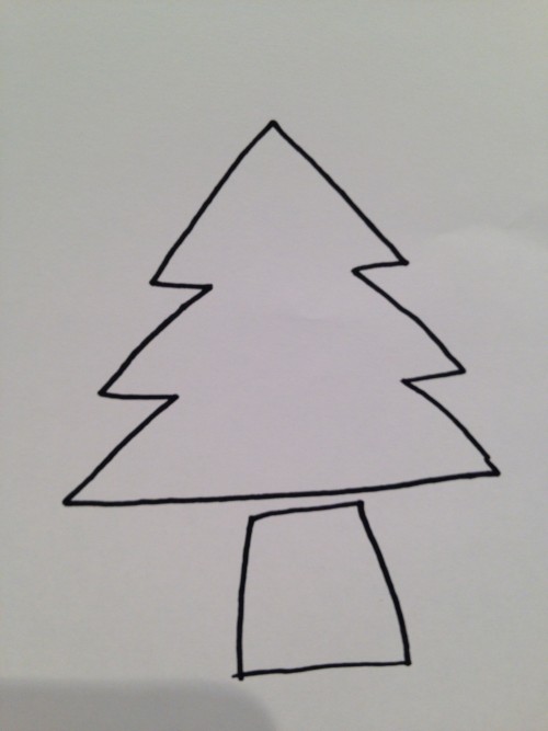 クリスマスツリーイラストの描き方 簡単でカワイイよ